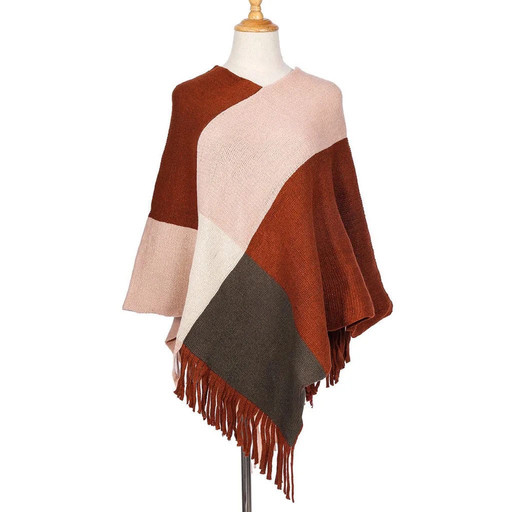 

Feitong Women Long Tassel Winter Wool Blend Soft Warm Scarf Wrap Shawl Plaid Scarf Abrigos Accesorios Mujer 985