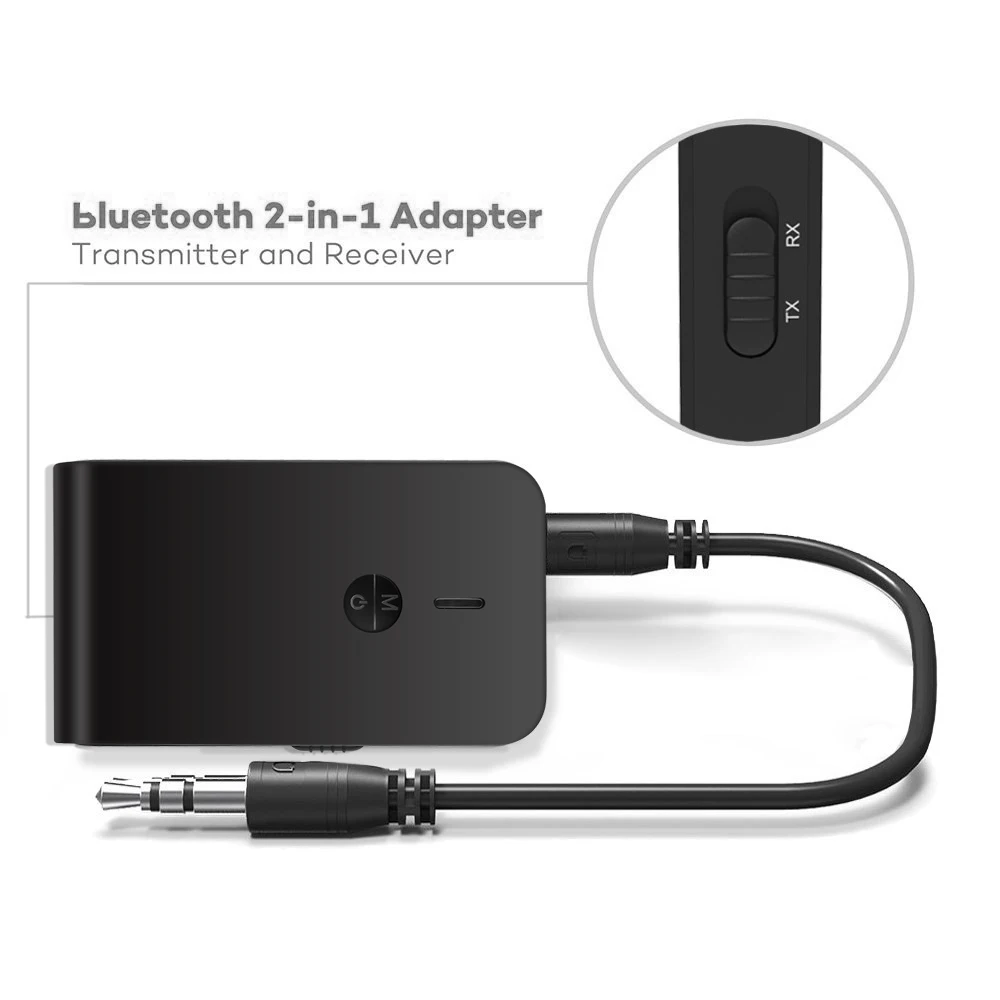 2 в 1 Bluetooth передатчик приемник BT-6 Bluetooth 5,0 адаптер с микро поддержкой Hands-free для ТВ наушников ПК аудио динамик