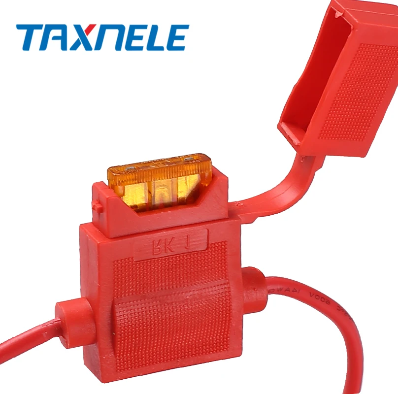 5PCS Waterproof Power Socket Mini Small Medium In-Line Auto Fuse Holder 16AWG with 5A 10A 15A 20A 30A 35A Fuse Car Replacement
