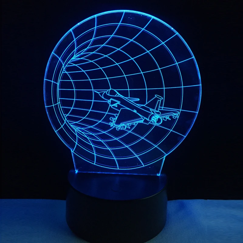 

Airplane Shuttler Universe 3D Lamp Kid Toy Home Decorative Lighting LED Bulb USB Bedroom Plane Night Light Table Home Party Gift