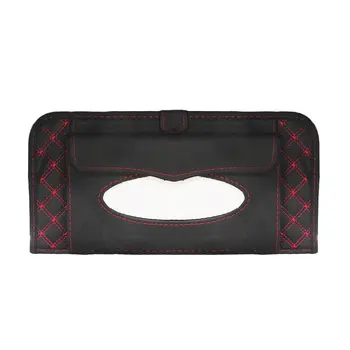 

Car Sun Visor Tissue Box Napkin Holder Microfiber Leather Paper Storage Box Universal Automobile Accessories