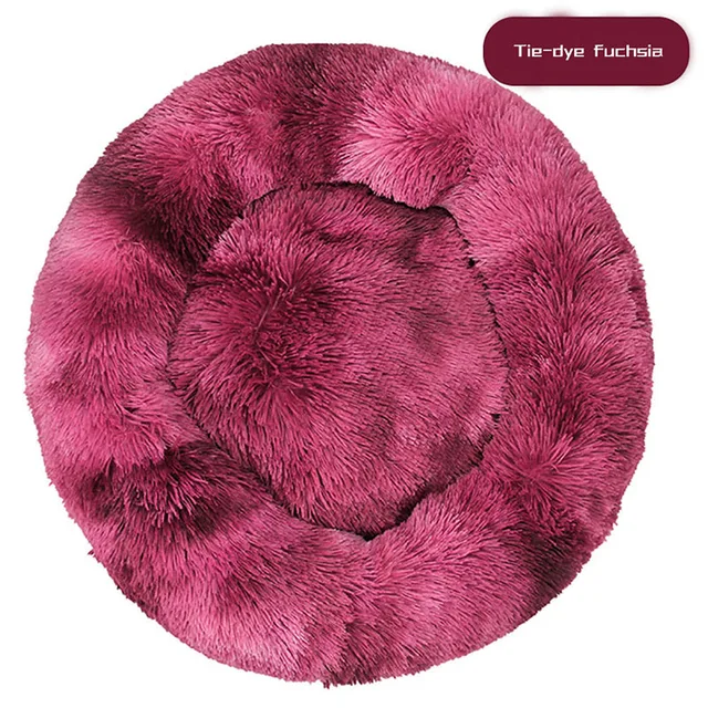Meijuner 2021 New Long Plush Pet Bed Super Soft Round Dog Bed Washable Dog Kennel Pet Supplies Cushion For Dog Cat Big Cushion 13