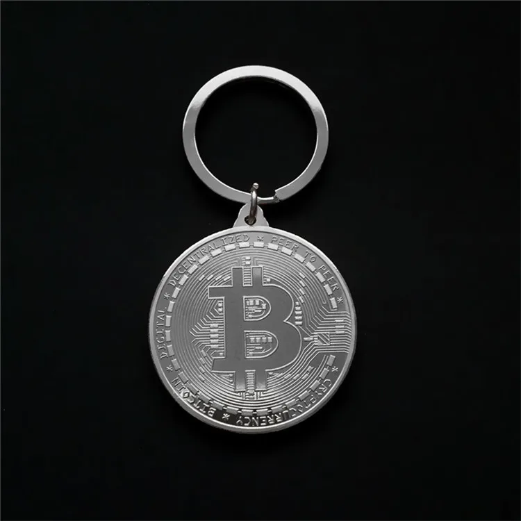 Позолоченный Биткоин Коллекционная Подарочная коробка с брелком Биткоин арт Коллекционная физическая монета памятная монета