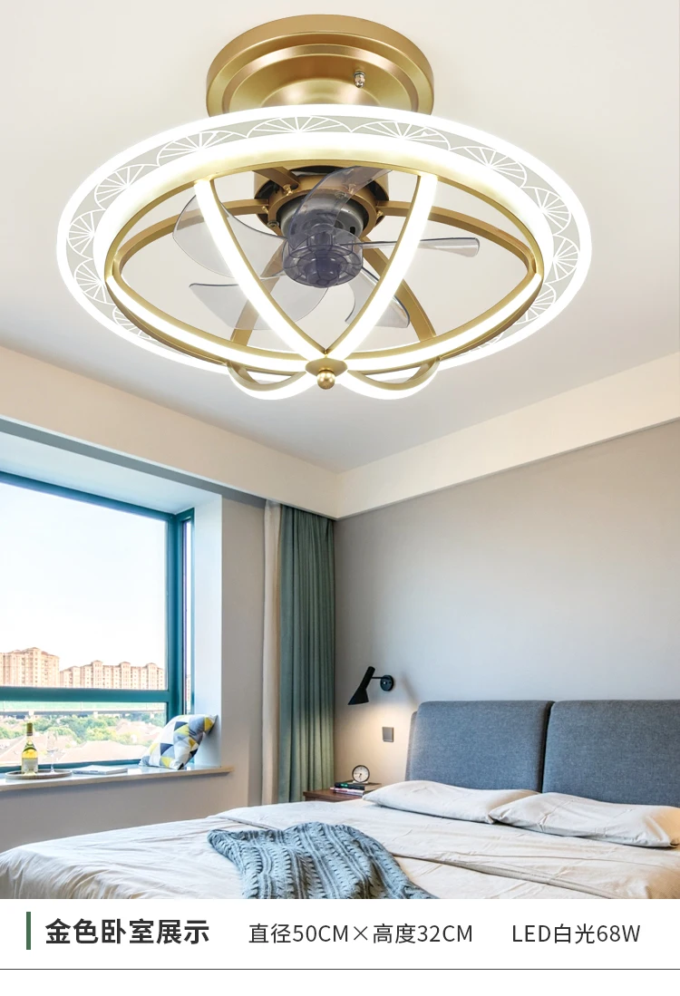 Современный Ресторан потолочные вентиляторы свет светодиодный железо акрил тихий отрицательный ионный потолочный вентилятор лампа для спальни гостиной mx7021449