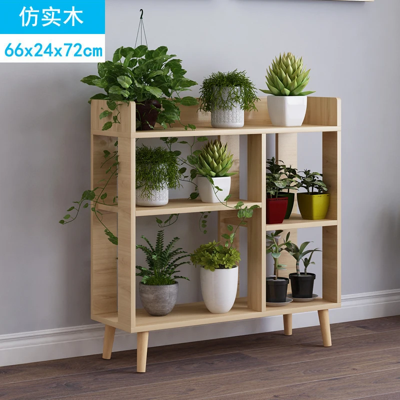 Floral Shelf Space Multi-storey Indoor Solid Wood Living Room Balcony Household Storage Meat Floor Flower Shelf Saves Space