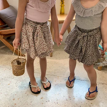 

2020 New Style Baby Girls Floral Chiffon Shorts Bow Summer Kids Girls Shorts 1-7t