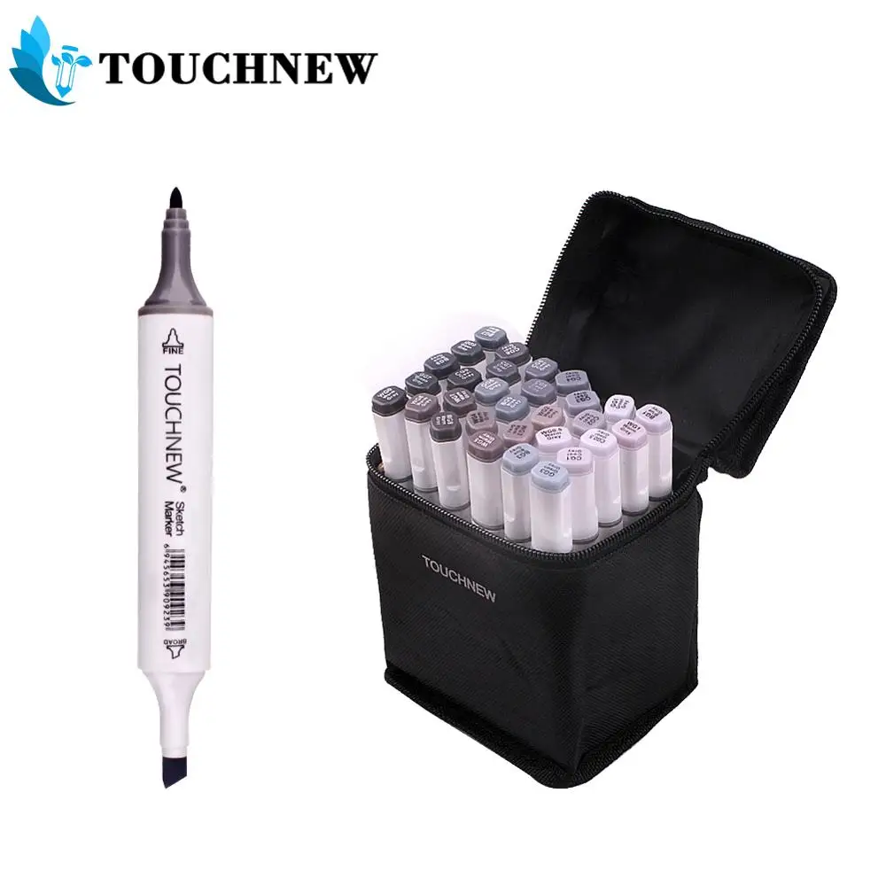 

Touchnew 30 Grey Colors Animation Marker Pen Set Drawing Sketch Pens Art Markers Alcohol Based Art Supplies