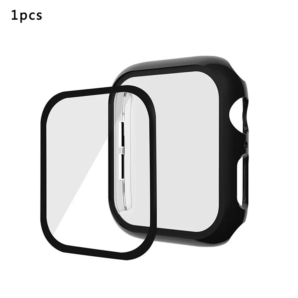 Защитная прозрачная защитная пленка для часов 4, 40 мм, 44 мм, не закаленное стекло для Apple Watch 3, 2, 1, 38 мм, 42 мм - Цвет: black