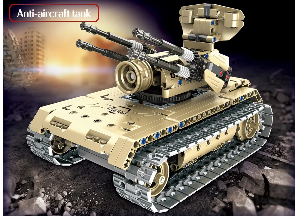 RC строительные блоки Танк военные армейские танки Hummer военное оружие кирпич
