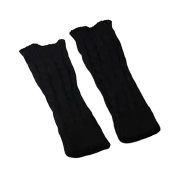 

Women Winter Knitted Arm Sleeve Gloves Weaved Braid Solid Fingerless Mittens New AXYD