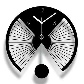 

Creative Acrylic Rocking Wall Clock Personality Fan-shaped Mute Wall Clock Suitable for Living Room Office