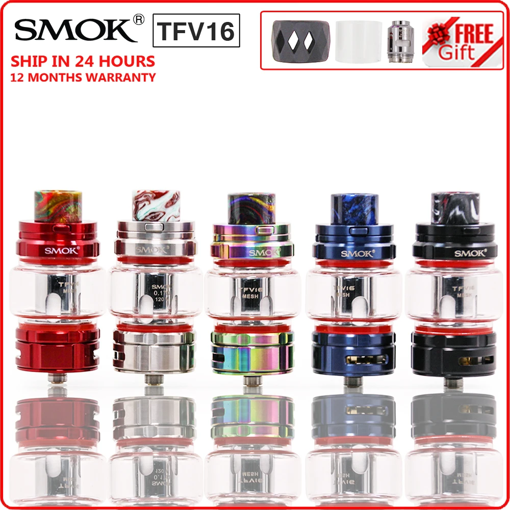 Новинка! Оригинальный бак SMOK TFV16 9 мл электронная сигарета вейп атомайзер 510 нитей