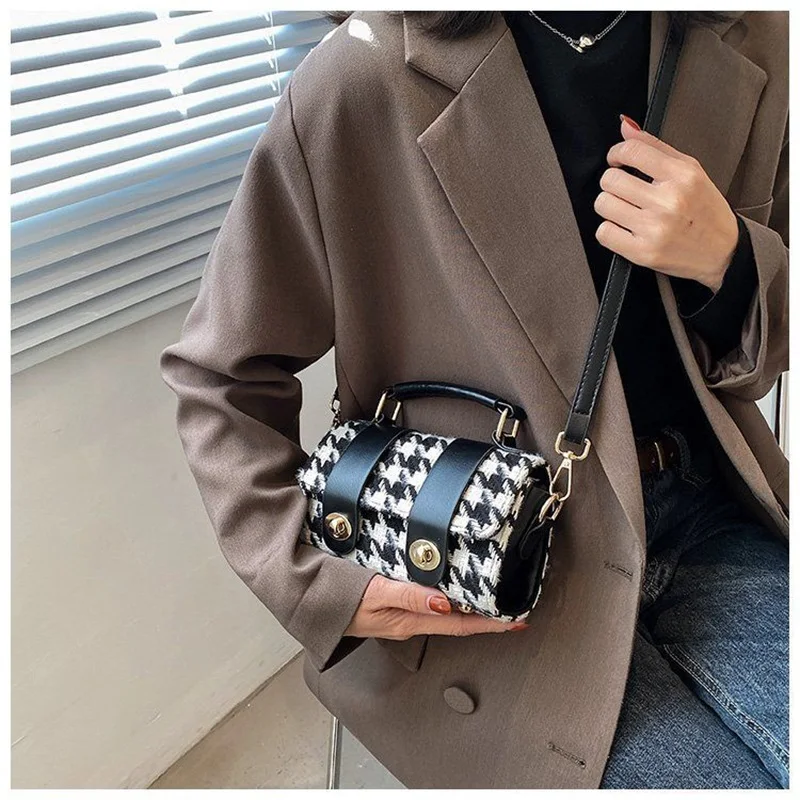 Houndstooth Crossbody Bags Newest Fashion Handbags Women Bags Designer Female Casual Hand Shoulder Bag bolsos de mujer In Stock