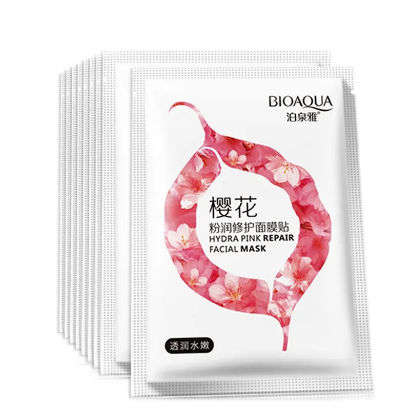 10 шт. beauty Cherry Blossom увлажняющая маска для лица осветляет масло для кожи контроль сужения пор успокаивает для удаления прыщей на коже маска