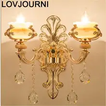 Настольная лампа Arandela Wandlampen Luminaria Parede, хрустальная лампа Aplique Luz, лампа для спальни Wandlamp Lampara De Pared, внутренний настенный светильник