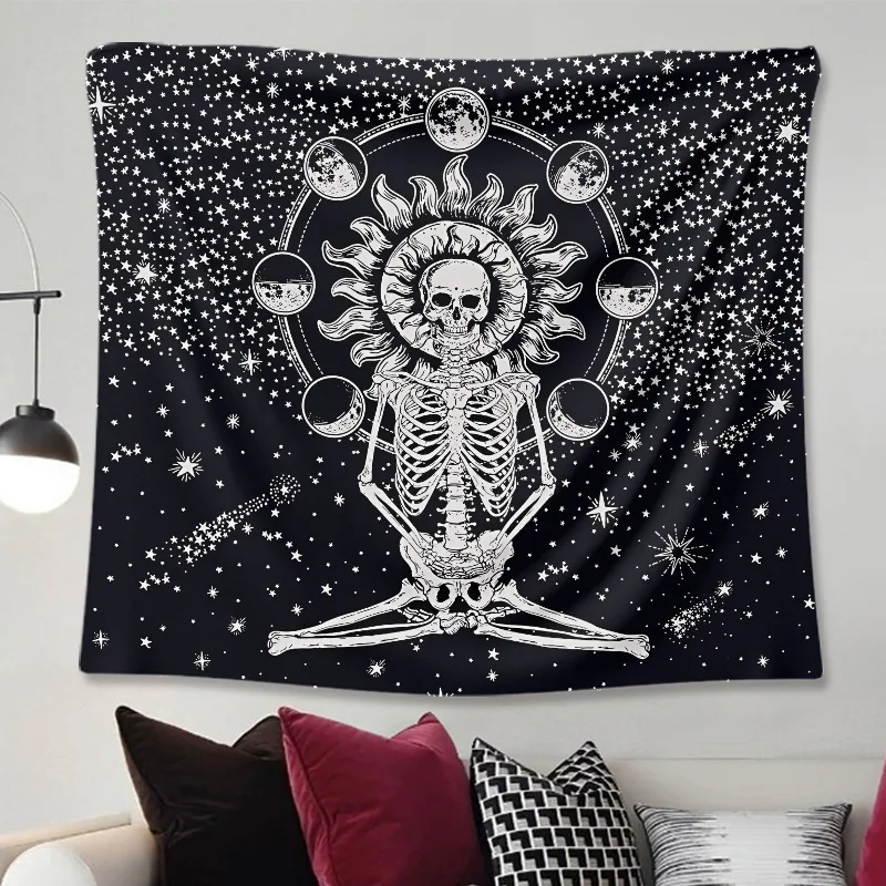 

horror Skull 3D Printing Tapestrying Rectangular Home Decor Wall Hanging Halloween style wall hanging