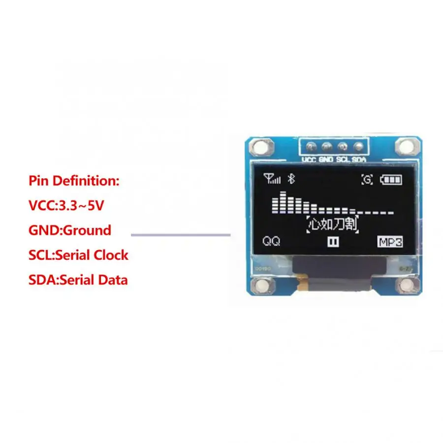 Детектор напряжения 0.96in OLED дисплей модуль 128x64 igc IIC Коммуникационный дисплей экран измеритель напряжения