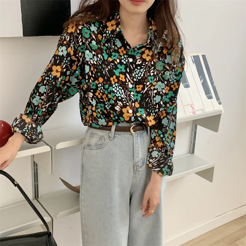 Новинка осень/зима экономичная винтажная Цветочная одежда с длинным рукавом |