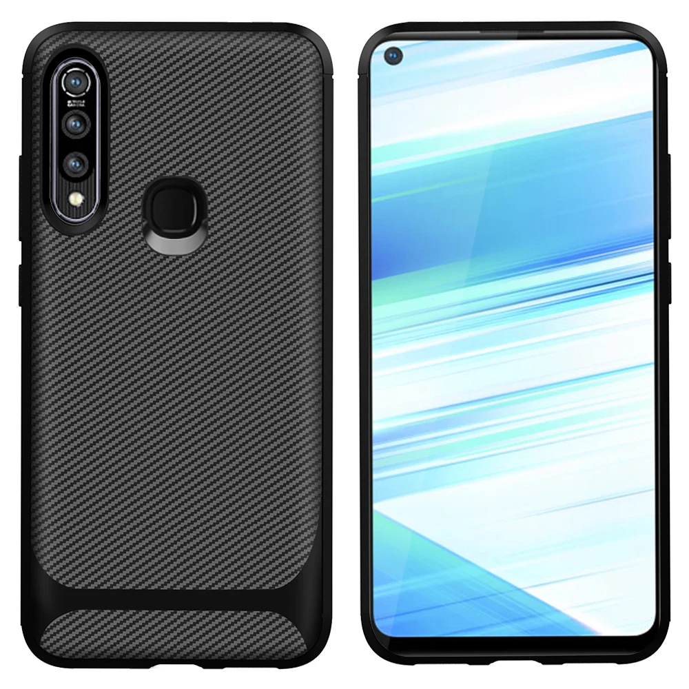 ДЛЯ Vivo X27 чехол из мягкого углеродного волокна ТПУ задняя крышка для V17 Neo бампер