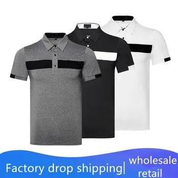 

Spring and summer golf clothes men golf short-sleeved t-shirt outdoor sports breathable quick-drying golf shirt Lapel Sportswear