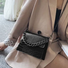 Женская сумка на плечо из искусственной кожи с крокодиловым узором