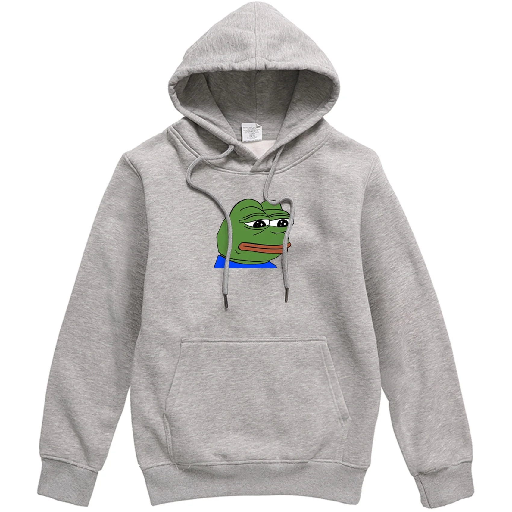 Sad Frog, принт, мужские толстовки, хип-хоп, спортивная одежда, пуловер, мужской, Harajuku, флис, длинный рукав, толстовки с капюшоном, повседневные топы для мужчин - Цвет: gray 6