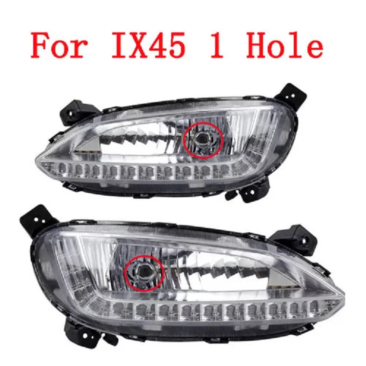 OKEEN 2 шт. автомобильный Стайлинг DRL для hyundai IX45 Santa Fe SantaFe 2013 Светодиодный дневной ходовой светильник белый привод противотуманная фара - Цвет: Version 1