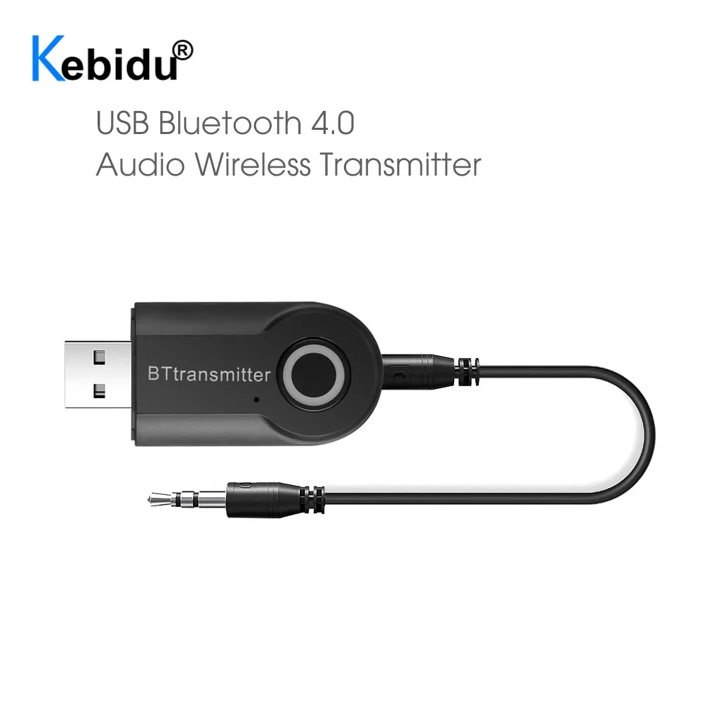 Kebidu Bluetooth передатчик 3 5 мм разъем аудио адаптер Беспроводной стерео для ТВ
