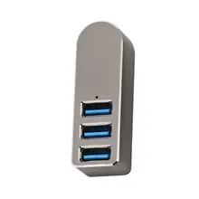 Алюминиевый сплав мини 3 порта USB 3,0 концентратор поворотный USB разветвитель адаптер для ПК ноутбука