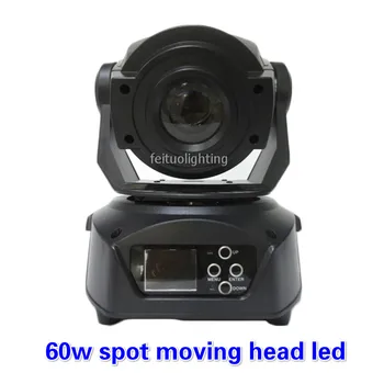 

E-(2/lot) Pro 60W Led Moving Head Spot Light 3-facet prism Gobos Stage DJ Disco Party Device