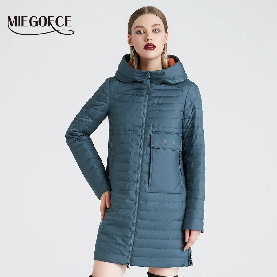 MIEGOFCE 2019 Весна и осень женская куртка c капюшоном женская модная ветрозащитное пальто куртка с большими карманами горячая продажа