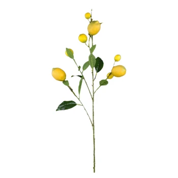 

Artificial Lemon Branches Fake Simulation Lemon Tree Plants for Flower Arrangement Home Garden Decoration