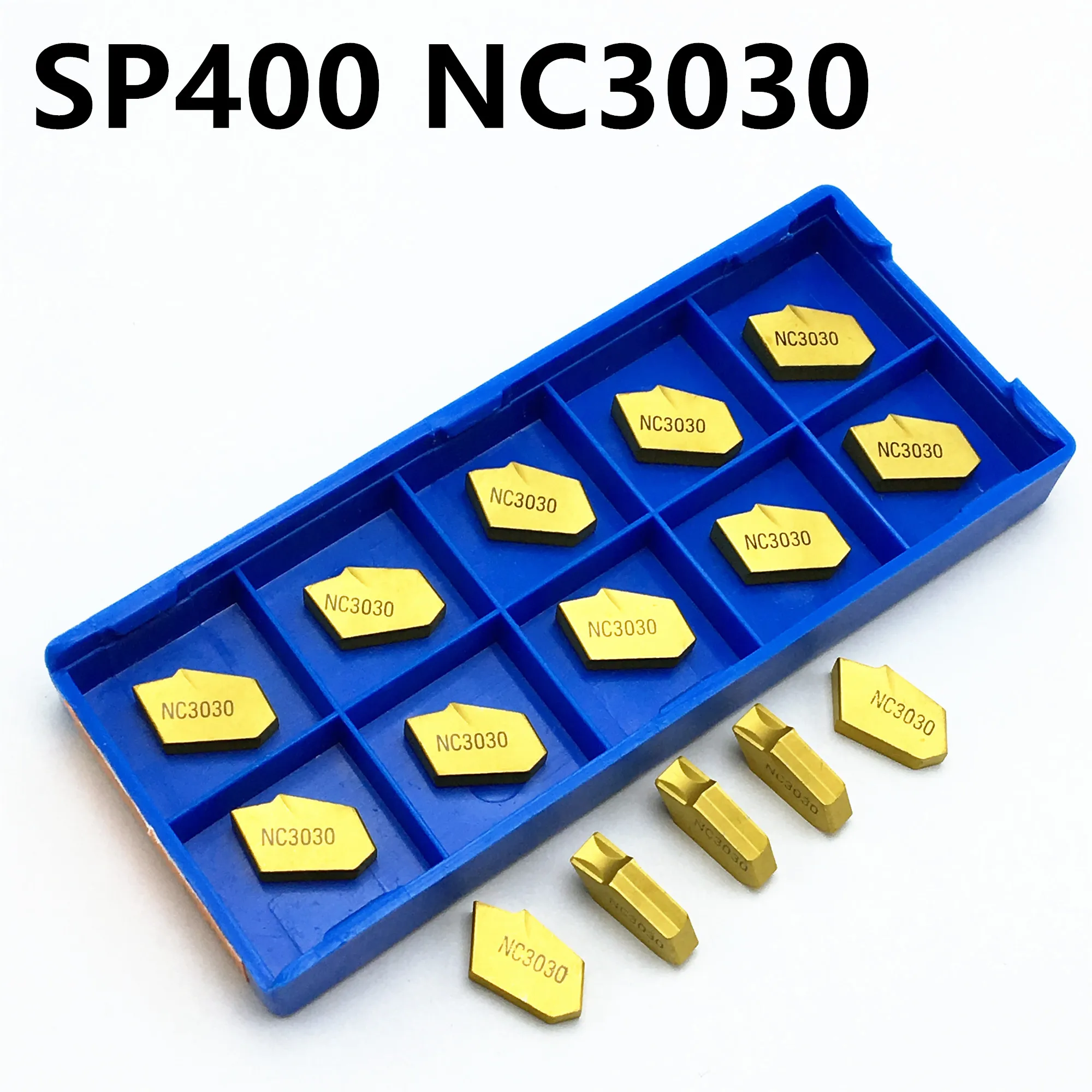 

10PCS Carbide SP400 NC3030 Slotted High Quality Carbide Insert SP400 Lathe Tool Turning Separating Slotting Tool