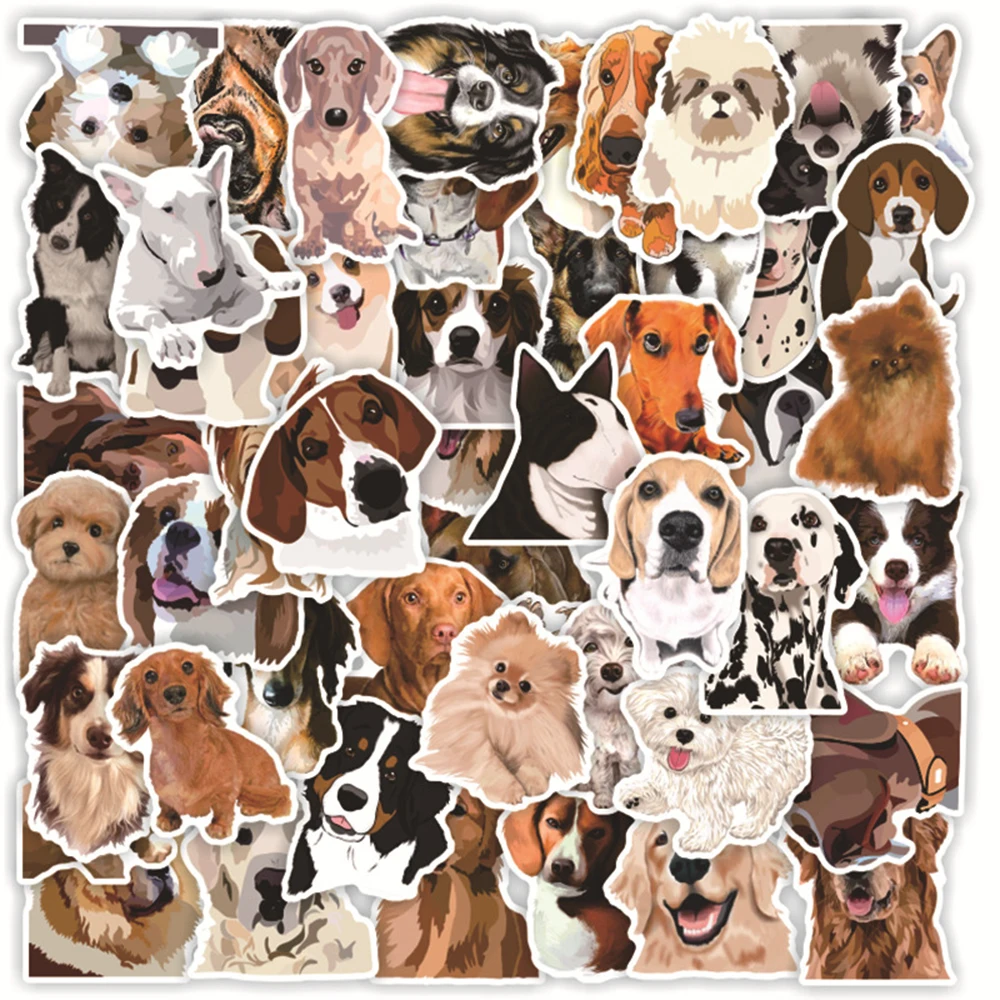 10/30/50pcs Cute Dog Animal Cartoon Stickers Toys DIY Laptop Scrapbook Suitcase Phone Stationery Graffiti Car Decal Kids Sticker sticker diy scrapbook suitcase laptop sticker animal stickers puppy sticker japanese shiba inu dog sticker graffiti sticker