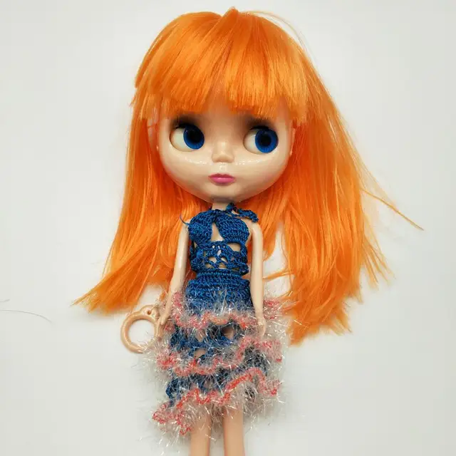 US $13.00 Nude Blyth Doll 31cm Fashion Dress Up Ball Jointed Dolls BJD for Girl Colour Hair DIY Make Up Doll