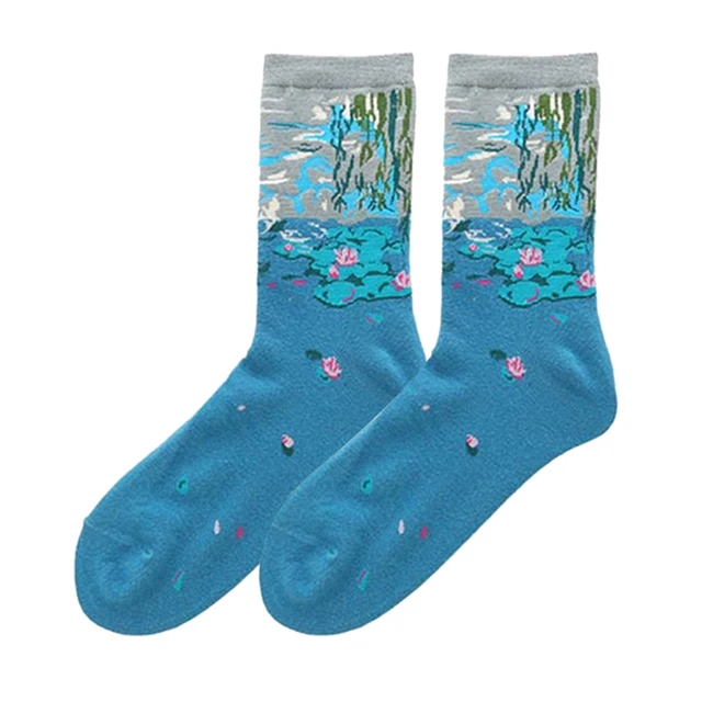 Starry Night Winter Retro Women Personality Art Van Gogh Mona Lisa Famous Painting Men Socks Oil Funny Happy Socks Dropshopping Socks 20