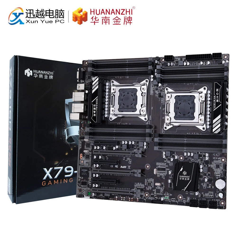 Материнская плата HUANANZHI X79-16D, Intel, двойной процессор LGA 2011 E5 2689 2670 V2 DDR3 1333/1600/1866 МГц 512 Гб SATA3 USB3.0 E-ATX Материнская плата HUANANZHI X79-16D, Intel, двойной процессор LGA 2011 E5 2689 2670 V2 DDR3 1333/1600/1866 МГц 512 Гб SATA3 USB3.0 E-ATX