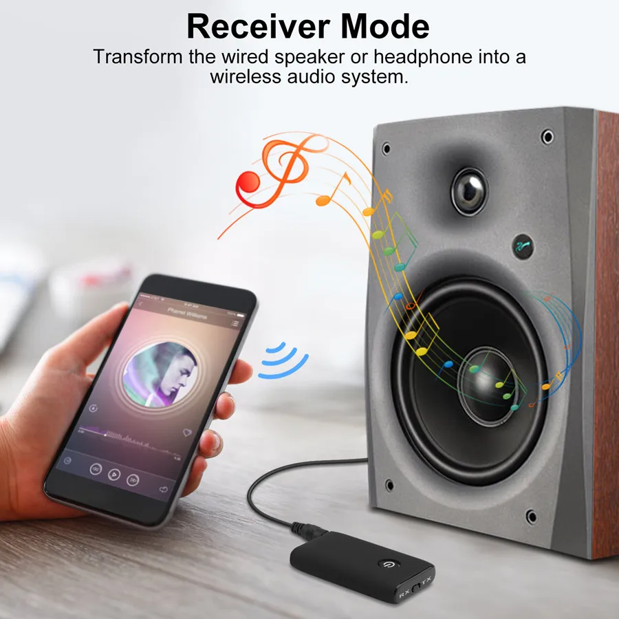 Bluetooth 5 0 Audio Receiver Transmitter APTX 3 5mm AUX 3 5 Jack RCA USB Wireless Adapter Dongle For TV PC Car Headphone Speaker