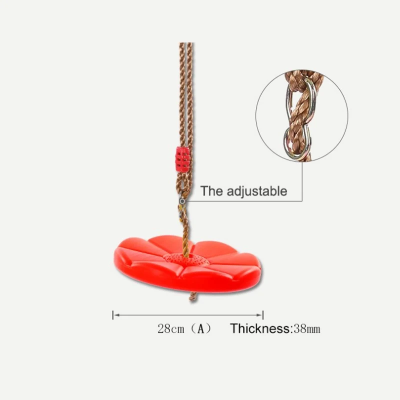 Детские качели зеленое сиденье для улицы и помещения детская круглая веревка
