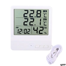 Высокоточный цифровой дисплей тонкосекционный электронный термометр и гигрометр рептилия аквариум термометр с зондом