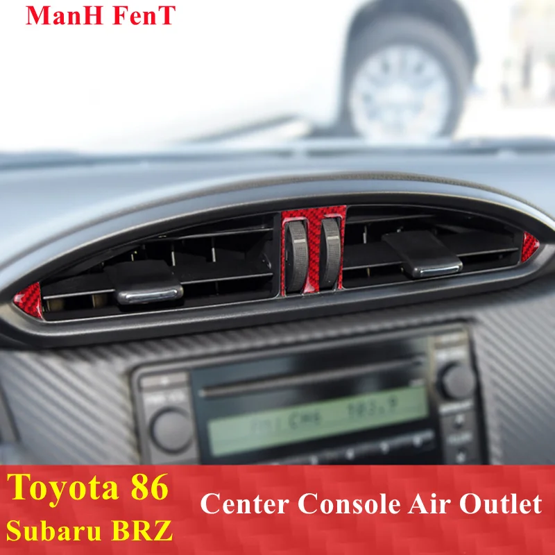 For Toyota 86 Center Console Air Outlet Real Carbon Fiber Interior Decoration 3D Sticker 2016-2020 | Автомобили и мотоциклы