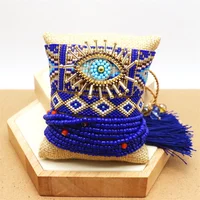 ZHONGVI Turkish Evil Eye Bracelet Luxury Bracelets Handmade Woven Bileklik Armband Pulseras Mujer Moda 2021 Miyuki Bead Bracelet 1