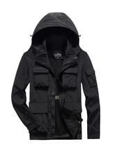  Men's Casual Jackets Spring Autumn Outerwear Windbreaker Man Hooded Coat Multi-pocket Males Climbing Clothes Plus Size 6XL 7XL 