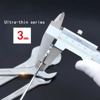 

6-27mm 8 Pieces Open-end Wrenches 3mm Ultra-thin Double Headed Spanner Wrenches Set for Drive Shaft Hand Tools Set