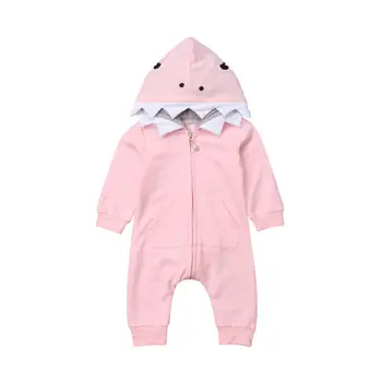 

New Arrival Autumn Winter Infant Baby Boy Girl Cotton Hooded Romper Jumpsuit Clothes Outfits