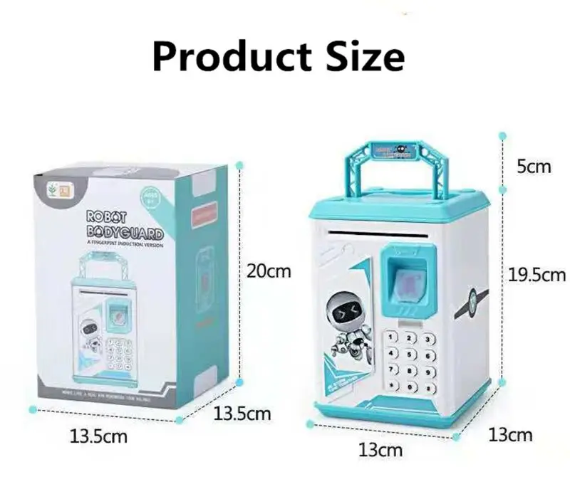 Mini ATM Electronic Coin Bank,Smart Electronic Piggy Bank, Safe with Password Mini ATM Bank,Mini Coin Bank Box f