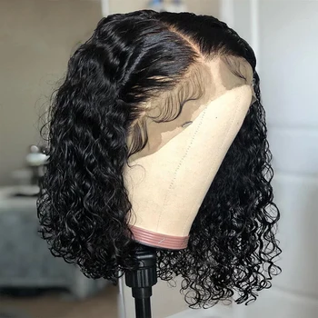 

Lace Front Human Hair Wigs 13*4 Brazilian Curly Human Hair Wig Pre Plucked with Baby Hair Curly Lace Front Wig For Black Woman