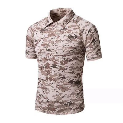 Летняя армейская камуфляжная футболка, Мужская Тактическая Военная быстросохнущая футболка Coolmax с коротким рукавом, дышащая солдатская форма - Цвет: 007