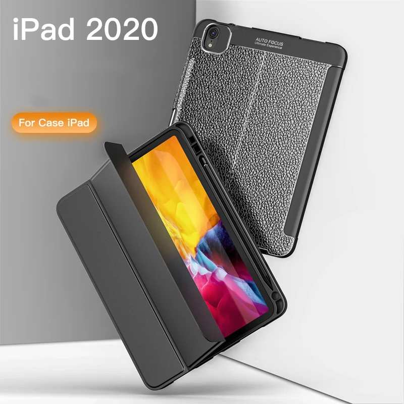 

FeelMe Case For apple ipad Air 4 Case Cover Leahter Style Bumper Shockproof Soft TPU Silicone ipad Case 2020