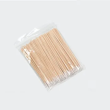

100pcs Disposable Wooden Cotton Swab Stick for Ears Cleaning Makeup Medical Beauty Healthy Ear Cleaning Care Stick Swabs